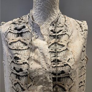 Reptile Pattern Sleeveless Top